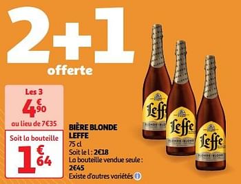 Promotions Bière blonde leffe - Leffe - Valide de 23/04/2024 à 28/04/2024 chez Auchan Ronq