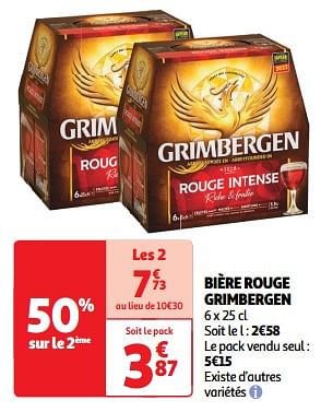 Promotions Bière rouge grimbergen - Grimbergen - Valide de 23/04/2024 à 28/04/2024 chez Auchan Ronq