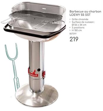 Promotions Barbecook barbecue au charbon loewy 55 sst - Barbecook - Valide de 23/04/2024 à 30/06/2024 chez Mr. Bricolage