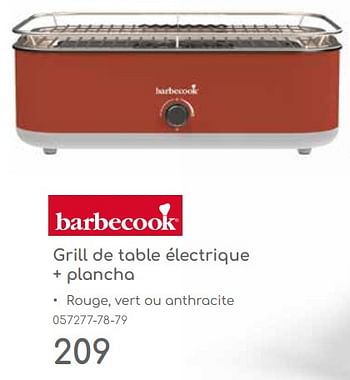 Promotions Barbecook grill de table électrique + plancha - Barbecook - Valide de 23/04/2024 à 30/06/2024 chez Mr. Bricolage
