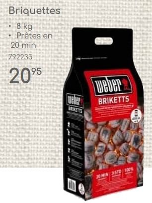 Promotions Briquettes - Weber - Valide de 23/04/2024 à 30/06/2024 chez Mr. Bricolage