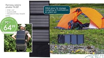 Promotions Panneau solaire pliable tx 207 - Produit maison - Mr. Bricolage - Valide de 23/04/2024 à 30/06/2024 chez Mr. Bricolage