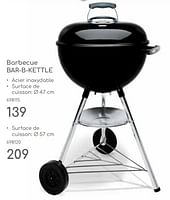 Promotions Weber barbecue bar b kettle - Weber - Valide de 23/04/2024 à 30/06/2024 chez Mr. Bricolage
