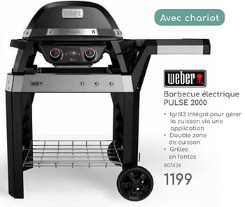 Promoties Weber barbecue électrique pulse 2000 - Weber - Geldig van 23/04/2024 tot 30/06/2024 bij Mr. Bricolage