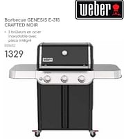 Promotions Weber barbecue genesis e 315 crafted noir - Weber - Valide de 23/04/2024 à 30/06/2024 chez Mr. Bricolage