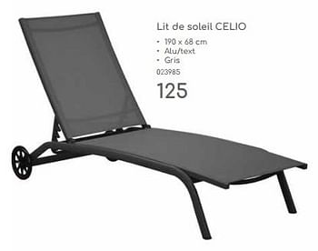 Promotions Lit de soleil celio - Produit maison - Mr. Bricolage - Valide de 23/04/2024 à 30/06/2024 chez Mr. Bricolage