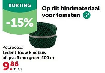 Promoties Ledent touw bindbuis uit pvc groen - Ledent - Geldig van 24/04/2024 tot 05/05/2024 bij Aveve