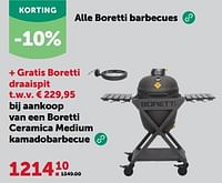 Promoties Boretti ceramica medium kamadobarbecue - Boretti - Geldig van 24/04/2024 tot 05/05/2024 bij Aveve