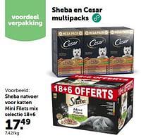 Promoties Sheba natvoer voor katten mini filets mix selectie - Sheba - Geldig van 24/04/2024 tot 05/05/2024 bij Aveve