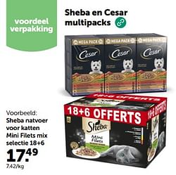 Sheba natvoer voor katten mini filets mix selectie