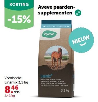 Promoties Aveve paardensupplementen linamix - Huismerk - Aveve - Geldig van 24/04/2024 tot 05/05/2024 bij Aveve