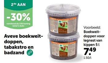 Promotions Boekweitdoppen voor legnest van kippen - Produit maison - Aveve - Valide de 24/04/2024 à 05/05/2024 chez Aveve