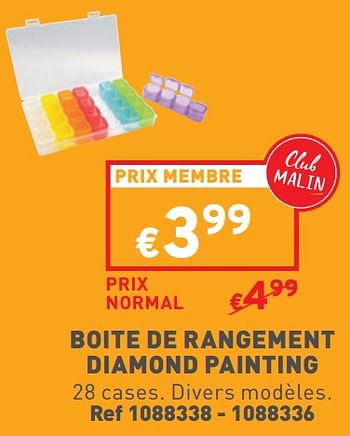 Promoties Boite de rangement diamond painting - Huismerk - Trafic  - Geldig van 24/04/2024 tot 29/04/2024 bij Trafic