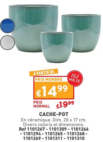 Promotions Cache-pot - Produit maison - Trafic  - Valide de 24/04/2024 à 29/04/2024 chez Trafic