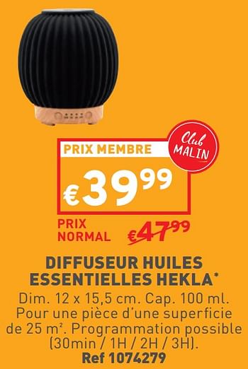 Promoties Diffuseur huiles essentielles hekla - Huismerk - Trafic  - Geldig van 24/04/2024 tot 29/04/2024 bij Trafic