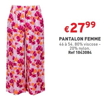 Promoties Pantalon femme - Huismerk - Trafic  - Geldig van 24/04/2024 tot 29/04/2024 bij Trafic