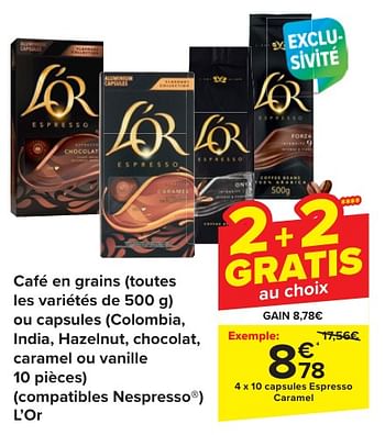 Promoties 10 capsules espresso caramel - Douwe Egberts - Geldig van 24/04/2024 tot 06/05/2024 bij Carrefour