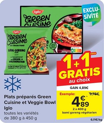 Promotions Bami goreng végétarien - Iglo - Valide de 24/04/2024 à 06/05/2024 chez Carrefour