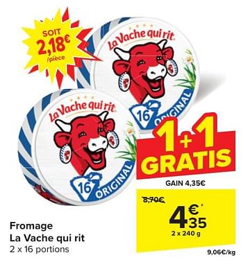 Promoties Fromage la vache qui rit - La Vache Qui Rit - Geldig van 24/04/2024 tot 06/05/2024 bij Carrefour