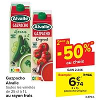 Promotions Gazpacho original - Alvalle - Valide de 24/04/2024 à 06/05/2024 chez Carrefour