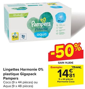 Promoties Harmonie coco - Pampers - Geldig van 24/04/2024 tot 06/05/2024 bij Carrefour