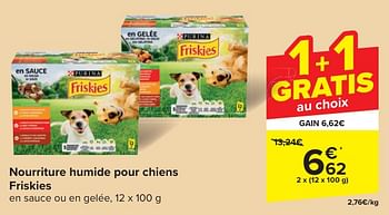 Promoties Nourriture humide pour chiens friskies - Friskies - Geldig van 24/04/2024 tot 06/05/2024 bij Carrefour