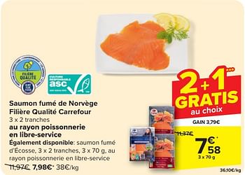 Promoties Saumon fumé d’écosse - Huismerk - Carrefour  - Geldig van 24/04/2024 tot 06/05/2024 bij Carrefour