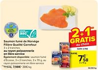 Promotions Saumon fumé d’écosse - Produit maison - Carrefour  - Valide de 24/04/2024 à 06/05/2024 chez Carrefour