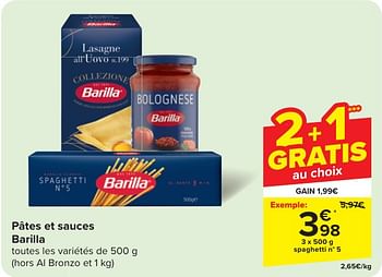 Promotions Spaghetti n° 5 - Barilla - Valide de 24/04/2024 à 06/05/2024 chez Carrefour
