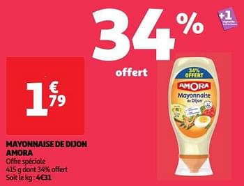 Promotions Mayonnaise de dijon amora - Amora - Valide de 23/04/2024 à 29/04/2024 chez Auchan Ronq