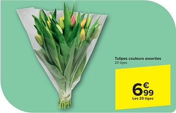 Promoties Tulipes couleurs assorties - Huismerk - Carrefour  - Geldig van 24/04/2024 tot 06/05/2024 bij Carrefour