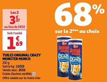 Promotions Tuiles original crazy monster munch - Vico - Valide de 23/04/2024 à 29/04/2024 chez Auchan Ronq