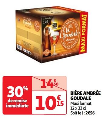 Promotions Bière ambrée goudale - La Goudale - Valide de 23/04/2024 à 29/04/2024 chez Auchan Ronq