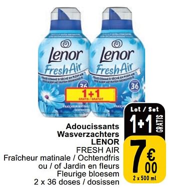 Promoties Adoucissants wasverzachters lenor fresh air - Lenor - Geldig van 23/04/2024 tot 29/04/2024 bij Cora