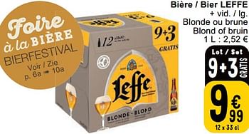 Promoties Bière - bier leffe - Leffe - Geldig van 23/04/2024 tot 29/04/2024 bij Cora