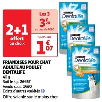 Promotions Friandises pour chat adulte au poulet dentalife - Purina - Valide de 23/04/2024 à 29/04/2024 chez Auchan Ronq