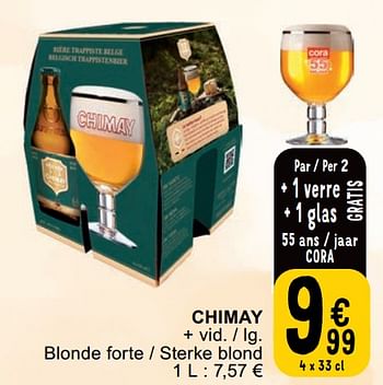 Promoties Chimay blonde forte - sterke blond - Chimay - Geldig van 23/04/2024 tot 29/04/2024 bij Cora