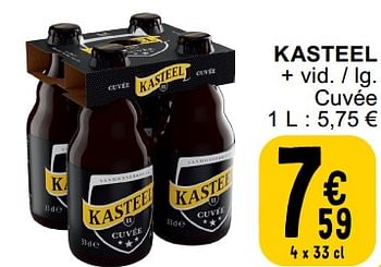 Promotions Kasteel - Kasteelbier - Valide de 23/04/2024 à 29/04/2024 chez Cora