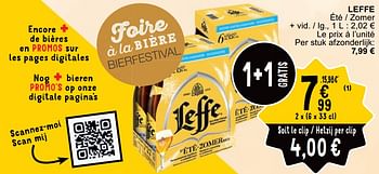 Promotions Leffe été - zomer - Leffe - Valide de 23/04/2024 à 29/04/2024 chez Cora