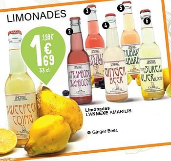 Promotions Limonades l’annexe amarilis ginger beer - L'Annexe - Valide de 23/04/2024 à 29/04/2024 chez Cora