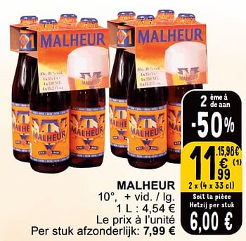 Promoties Malheur - Malheur - Geldig van 23/04/2024 tot 29/04/2024 bij Cora
