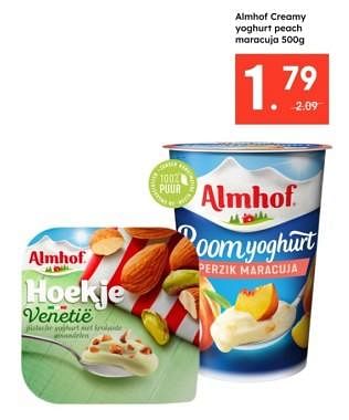 Promoties Almhof creamy yoghurt peach maracuja - Almhof - Geldig van 21/04/2024 tot 04/05/2024 bij Ochama