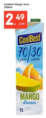 Promotions Coolbest mango juice - Coolbest - Valide de 21/04/2024 à 04/05/2024 chez Ochama