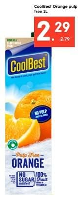 Promotions Coolbest orange pulp free - Coolbest - Valide de 21/04/2024 à 04/05/2024 chez Ochama