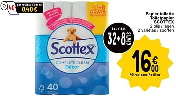 Promoties Papier toilette toiletpapier scottex - Scottex - Geldig van 23/04/2024 tot 29/04/2024 bij Cora