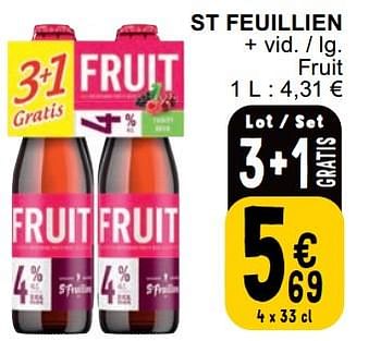 Promotions St feuillien fruit - St Feuillien - Valide de 23/04/2024 à 29/04/2024 chez Cora