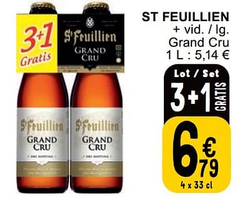 Promoties St feuillien grand cru - St Feuillien - Geldig van 23/04/2024 tot 29/04/2024 bij Cora