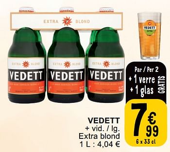 Promotions Vedett extra blond - Vedett - Valide de 23/04/2024 à 29/04/2024 chez Cora