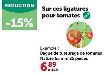 Promoties Bague de tuteurage de tomates nature - Nature - Geldig van 24/04/2024 tot 05/05/2024 bij Aveve