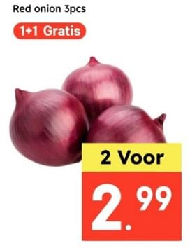 Promoties Red onion 3pcs - Huismerk - Ochama - Geldig van 21/04/2024 tot 04/05/2024 bij Ochama